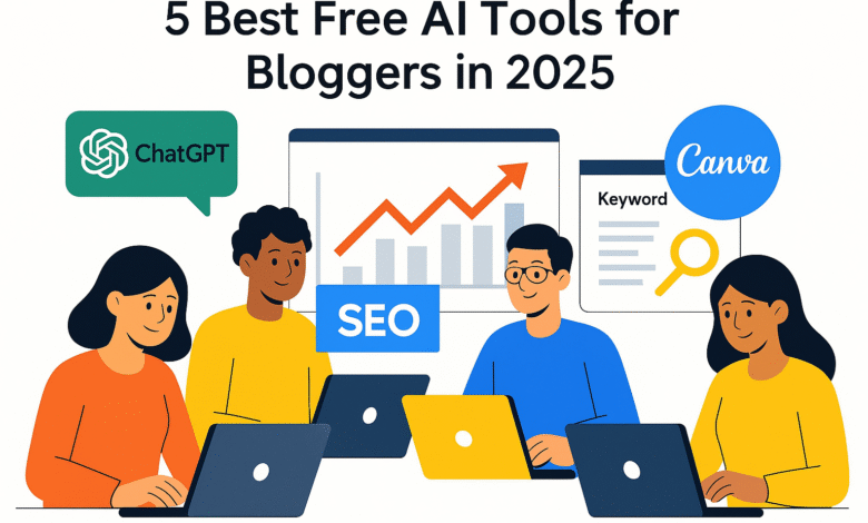 5 Free AI Tools for Bloggers in 2025