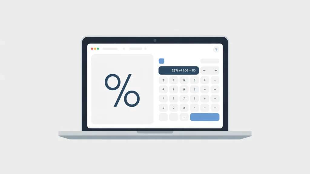 Free online percentage calculator tool